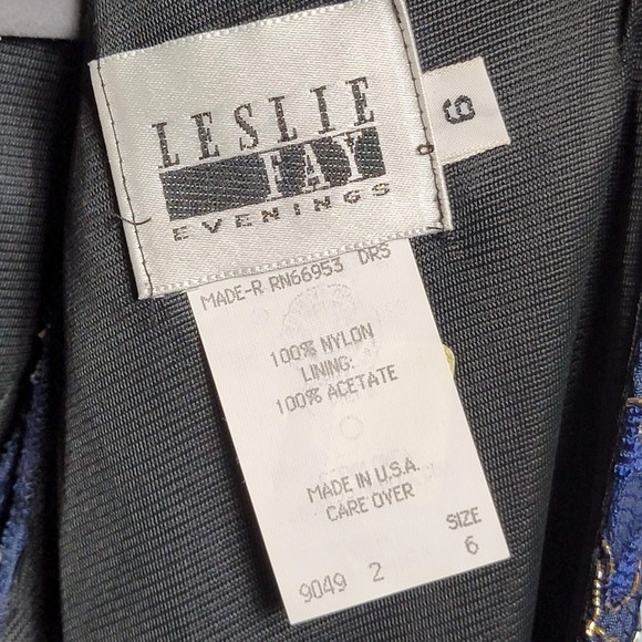 Vintage LESLIE FAY Evenings 90s Formal Cocktail Dress 6 - Picture 6 of 10
